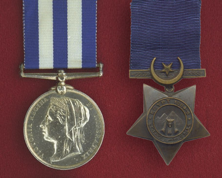 Campagne medals for participation in the Nile Expedition, 1884-1885